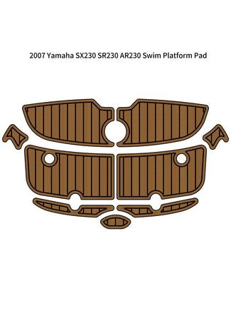 2007 Yamaha SX230 SR230 AR230 Swim Platform Pad Boat EVA Foam Teak Floor Mat SeaDek MarineMat Gatorstep Style Self Adhesive