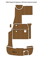 2005 Chaparral Signature 240 Swim Platform Cockpit Boat EVA Teak Floor Pad Mat SeaDek MarineMat Gatorstep Style Self Adhesive