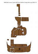 1998-2002 Cruisers Yachts 3870 Swim Platform Cockpit Pad Boat EVA Teak Floor Mat SeaDek MarineMat Gatorstep Style Self Adhesive