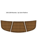 2003-2009 Moomba-3pc Swim Platform Step Pad Boat EVA Foam Teak Deck Floor Mat SeaDek MarineMat Gatorstep Style Self Adhesive