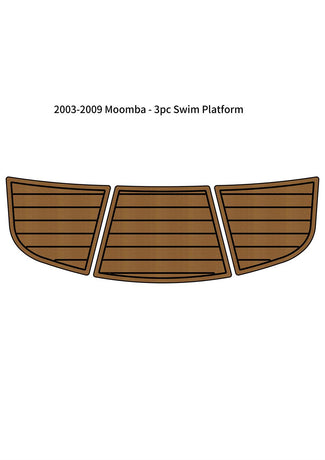 2003-2009 Moomba-3pc Swim Platform Step Pad Boat EVA Foam Teak Deck Floor Mat SeaDek MarineMat Gatorstep Style Self Adhesive
