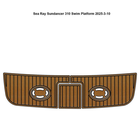Sea Ray 310 Sundancer Swim Platform Pad Boat EVA Foam Faux Teak Deck Floor Mat SeaDek MarineMat Gatorstep Style Self Adhesive