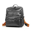 Black Fashionable Large-Capacity Women's Backpack - Waterproof, Durable, High-Quality PU Leather - Travel Backpack - Vintage-Style PU Leather Backpack