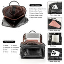 Black Fashionable Large-Capacity Women's Backpack - Waterproof, Durable, High-Quality PU Leather - Travel Backpack - Vintage-Style PU Leather Backpack