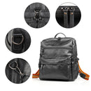 Black Fashionable Large-Capacity Women's Backpack - Waterproof, Durable, High-Quality PU Leather - Travel Backpack - Vintage-Style PU Leather Backpack