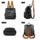 Black Fashionable Large-Capacity Women's Backpack - Waterproof, Durable, High-Quality PU Leather - Travel Backpack - Vintage-Style PU Leather Backpack