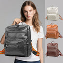 Black Fashionable Large-Capacity Women's Backpack - Waterproof, Durable, High-Quality PU Leather - Travel Backpack - Vintage-Style PU Leather Backpack