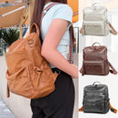 Coffee Fashionable Large-Capacity Women's Backpack - Waterproof, Durable, High-Quality PU Leather - Travel Backpack - Vintage-Style PU Leather Backpack