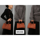 Women's shoulder bag, women's wallet, vintage handbag-Brown,Small