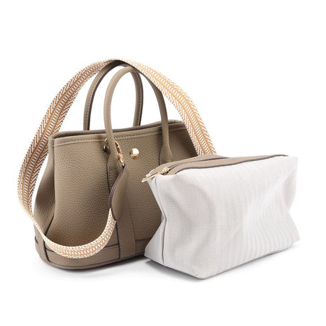Women's shoulder bag, women's wallet, vintage handbag-Khaki,Small