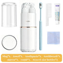 8-in-1 Portable Travel Toiletry Organizer Cup, Travel-Sized Toiletry Set for Business Trips and Vacations, Multifunctional All-in-One Travel Essential - White