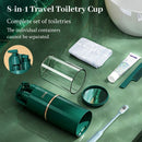 8-in-1 Portable Travel Toiletry Organizer Cup, Travel-Sized Toiletry Set for Business Trips and Vacations, Multifunctional All-in-One Travel Essentials - Green