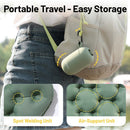 Portable Outdoor Inflatable Seat Cushion, Multi-Functional Inflatable Storage Box and Seat Cushion Combo, Portable Folding Seat Cushion for Camping and Travel, Portable Push-to-Inflate Cushion - Olive Green