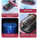 Home Handheld Dust Mite Vacuum Cleaner, High-Frequency Dual-Beating + UV Sterilization, Cordless Portable Dust Mite Remover for Mattresses and Sofas, Cordless Portable Dust Mite Remover for Mattresses and Sofas - Red