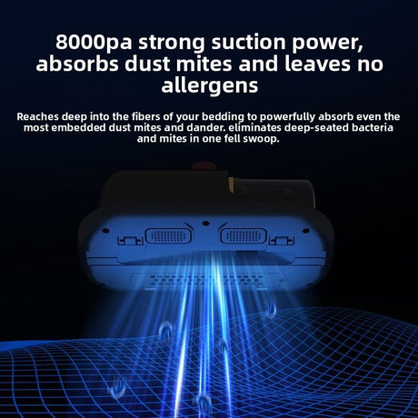 Home Handheld Dust Mite Vacuum Cleaner, High-Frequency Dual-Beating + UV Sterilization, Cordless Portable Dust Mite Remover for Mattresses and Sofas, Cordless Portable Dust Mite Remover for Mattresses and Sofas - Red