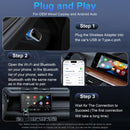 In-car wireless CarPlay adapter, plug-and-play