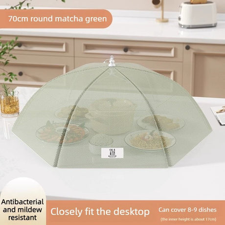Foldable Mosquito-Proof Food Cover, Household Fly Screen, Fine-Mesh Breathable Dining Table Cover - Round