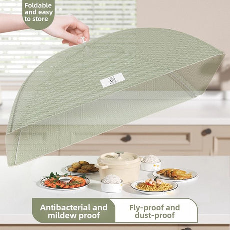 Foldable Mosquito-Proof Food Cover, Household Fly Screen, Fine-Mesh Breathable Dining Table Cover - Round