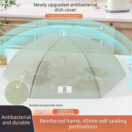 Foldable Mosquito-Proof Food Cover, Household Fly Screen, Fine-Mesh Breathable Dining Table Cover - Round