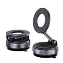 Vacuum and Magnetic Car Phone Mount, 3-Axis Foldable and Rotating Navigation Mount, Residue-Free Universal Desktop/Car Phone Mount - Black