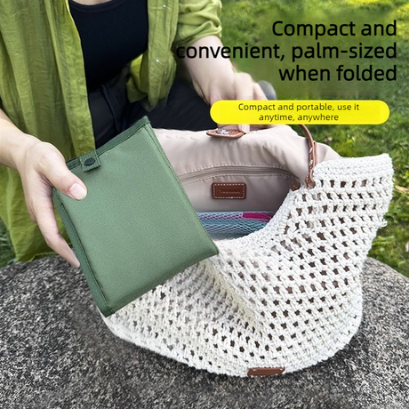 Portable Folding Outdoor Seat Cushion, Portable Insulated Seat Cushion for Camping, Picnics, and Hiking - Black