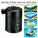 Outdoor Camping Digital Electric Air Pump, 5200mAh Built-in Battery, for Air Mattresses and Swim Rings - Orange