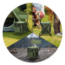 3-in-1 Outdoor Folding Chair with 10L Insulated Cooler, Durable Oxford Fabric, for Camping and Picnics - Green