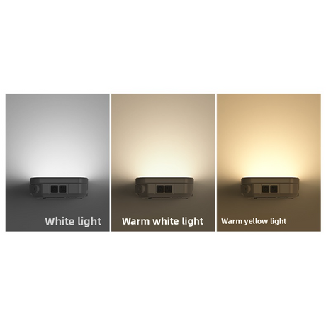 Solar Camping Light, 3-Level Color Temperature Adjustment, Waterproof Long-Lasting Outdoor Emergency Mood Light - White