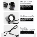7-in-1 Outdoor Survival Whistle, 2-pack-Multifunctional Emergency Whistle, Portable Gear for Camping and Adventure