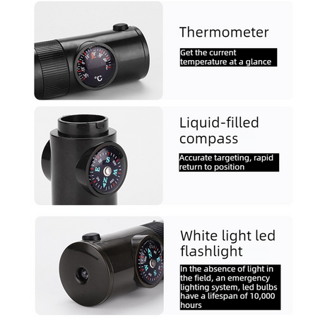 7-in-1 Outdoor Survival Whistle, 2-pack-Multifunctional Emergency Whistle, Portable Gear for Camping and Adventure