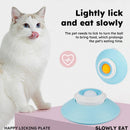 Pet Slow Feeder Bowl with Food Dispenser, Non-Slip, Universal Puzzle Feeder for Cats and Dogs - White
