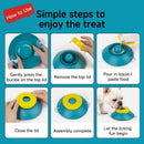 Slow Feeder Lick Bowl, Universal for Cats and Dogs, a Fun and Stimulating Feeding Tool - Red