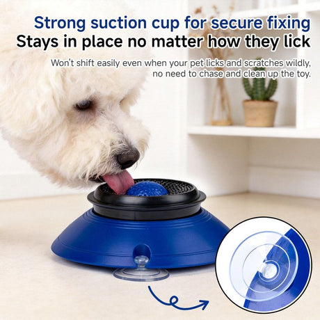 Slow Feeder Lick Bowl, Universal for Cats and Dogs, a Fun and Stimulating Feeding Tool - Red