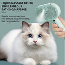 Rechargeable Pet Massage Comb with Spray, Anti-Shedding, Detangling, and Cleaning Comb - Pink