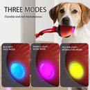 Electric Rolling Pet Ball for Cats and Dogs, Durable, Chew-Resistant, Rope-Knot, Squeaky, and Glowing Toy - Red