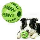 2 Large Pet Treat Dispenser Balls, 7CM - Durable Teething and Dental Care Toys - Green