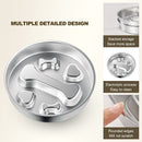 2-Piece Stainless Steel Slow Feeder Set for Pets, Reversible, for Cats and Dogs – Bone Design
