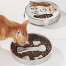 2-Piece Stainless Steel Slow Feeder Set for Pets, Reversible, for Cats and Dogs – Bone Design