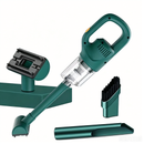 Portable Cordless Handheld Vacuum, High-Power Rechargeable Cleaner with Multiple Nozzles - Green