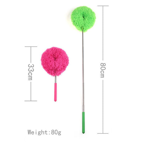 6-Pack, Telescopic Microfiber Duster with Extendable Handle, for High Ceiling & Fan Cleaning - Orange