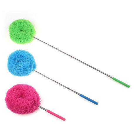 6-Pack, Telescopic Microfiber Duster with Extendable Handle, for High Ceiling & Fan Cleaning - Red