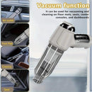 3-in-1 Cordless Handheld Vacuum Cleaner, Multifunction Car and Home Blower and Vacuum for Pet Hair, Window, and Keyboard Cleaning - Gray