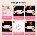 LED Display Period Heating Belt for Women, 5 Heat Settings & 4 Vibration Modes Wireless Menstrual Cramp Relief Waist Heating Pad - White