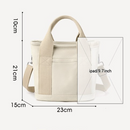 Multi-Compartment Canvas Tote Bag, 3-Way Handheld, Crossbody, and Shoulder Bag with Adjustable Strap for Daily Work and Shopping - Blue