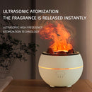 Volcano Flame Aroma Diffuser and Humidifier, 7-Color Changing Lava Fire Essential Oil Diffuser with Timer, 360ml for Home, Bedroom, or Desk – White