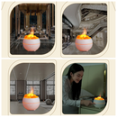 Himalayan Salt Stone Flame Aroma Diffuser, 4 in 1 Essential Oil Humidifier with Warm Night Light, Timer Ultrasonic Cool Mist Diffuser for Home Bedroom