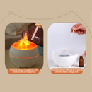 Himalayan Salt Stone Flame Aroma Diffuser, 4 in 1 Essential Oil Humidifier with Warm Night Light, Timer Ultrasonic Cool Mist Diffuser for Home Bedroom