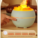 Himalayan Salt Stone Flame Aroma Diffuser, 4 in 1 Essential Oil Humidifier with Warm Night Light, Timer Ultrasonic Cool Mist Diffuser for Home Bedroom