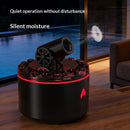 Cannon-Shaped Smoke Ring Aroma Diffuser and Humidifier, 2 Mist Modes, RGB Color-Changing Lava Lamp Essential Oil Diffuser, for Home or Desk – Black and Gold