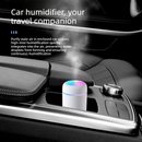 Mini Colorful Cup Humidifier, 300ml Portable USB Cool Mist Humidifier with 7-Color Night Light, for Car, Bedroom, Desk, and Office - Pink